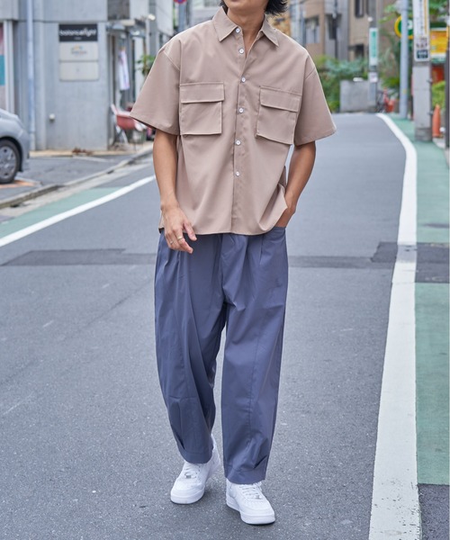 SETUP7(セットアップセブン)の「次世代シルエット【SETUP7】オーバーサイズテーパードパンツ KNF ※(その他パンツ・メンズ・ホワイト/ブラック/ベージュ/グレー・4/5)」の9枚目の写真