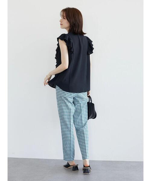 Green　Parks（グリーンパークス）の「・furry rate フリルショルダーブラウス（シャツ/ブラウス・レディース・グリーン/ベージュ/ブラック・FREE）」の5枚目の写真