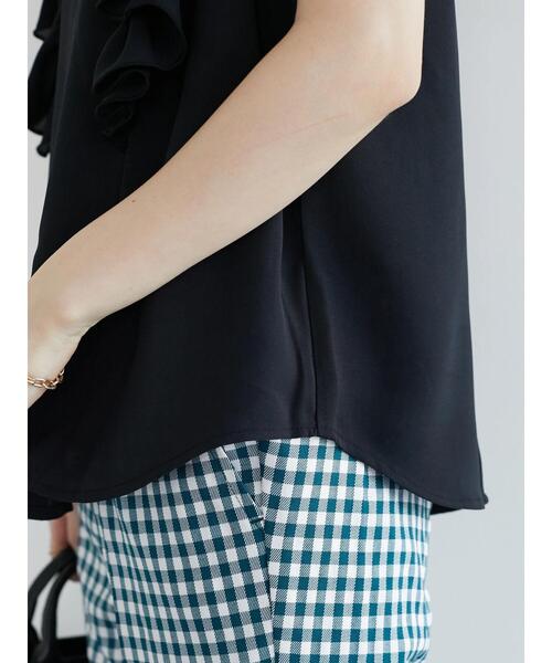 Green　Parks（グリーンパークス）の「・furry rate フリルショルダーブラウス（シャツ/ブラウス・レディース・グリーン/ベージュ/ブラック・FREE）」の11枚目の写真