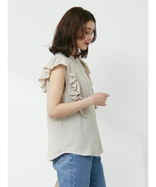 Green　Parks（グリーンパークス）の「・furry rate フリルショルダーブラウス（シャツ/ブラウス・レディース・グリーン/ベージュ/ブラック・FREE）」の16枚目の写真