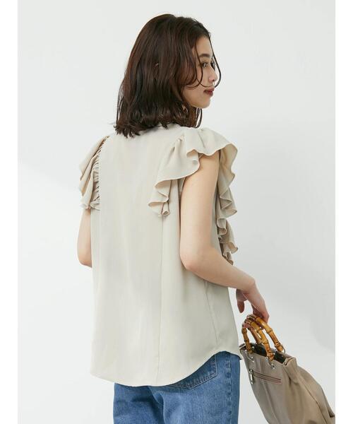 Green　Parks（グリーンパークス）の「・furry rate フリルショルダーブラウス（シャツ/ブラウス・レディース・グリーン/ベージュ/ブラック・FREE）」の17枚目の写真