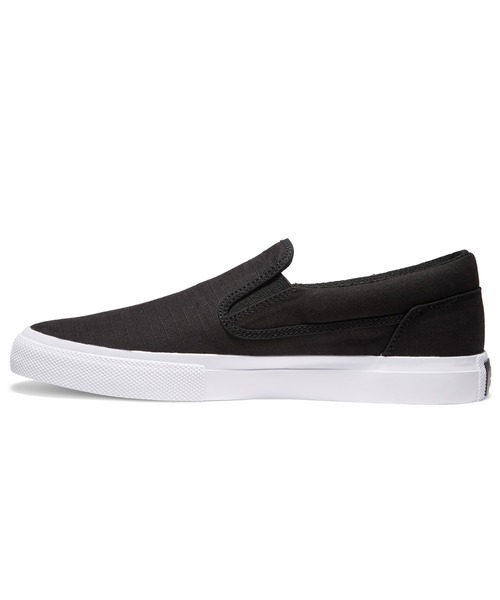 DC SHOES（ディーシーシューズ）の「MANUAL SLIP-ON TXSE/DCスリッポン（スリッポン・メンズ・ブラック×ホワイト・26.5cm/24cm/24.5cm/25.5cm/27.5cm/23.5cm/26cm/28cm/25cm/27cm/23cm）」の5枚目の写真