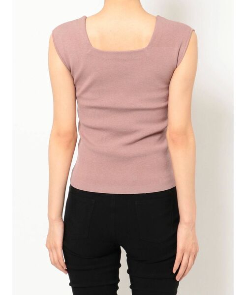 RESEXXY（リゼクシー）の「スクエアニットトップス（ニット/セーター・レディース・オフホワイト/ブラック/ピンク/ベージュ・FREE）」の16枚目の写真