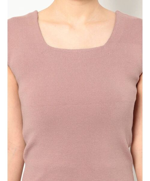 RESEXXY（リゼクシー）の「スクエアニットトップス（ニット/セーター・レディース・オフホワイト/ブラック/ピンク/ベージュ・FREE）」の13枚目の写真