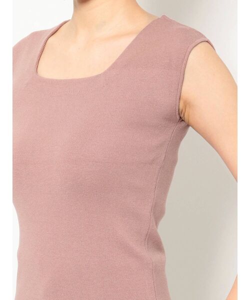 RESEXXY（リゼクシー）の「スクエアニットトップス（ニット/セーター・レディース・オフホワイト/ブラック/ピンク/ベージュ・FREE）」の19枚目の写真