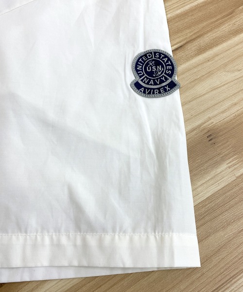AVIREX(アヴィレックス)の「NAVAL WORK SHIRT 半袖(シャツ/ブラウス・メンズ・ホワイト/ベージュ/ネイビー・M/L/XXL/XL)」の7枚目の写真