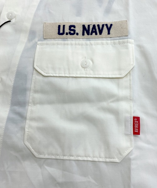AVIREX(アヴィレックス)の「NAVAL WORK SHIRT 半袖(シャツ/ブラウス・メンズ・ホワイト/ベージュ/ネイビー・M/L/XXL/XL)」の8枚目の写真