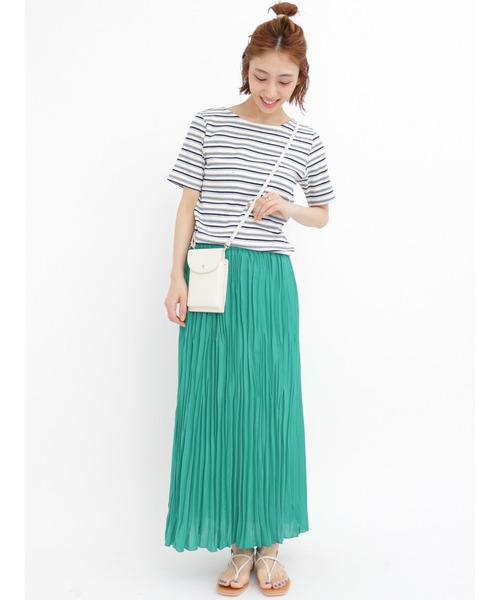 Lugnoncure（ルノンキュール）の「マルチボーダーリブトップス（Tシャツ/カットソー・レディース・オフホワイト/ネイビー/ブルー・ﾌﾘ-）」の15枚目の写真