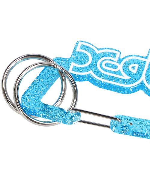 X-girl(エックスガール)の「MILLS LOGO CARABINER(キーホルダー・レディース・ライトブルー/シルバー/ブラック・ONE SIZE)」の5枚目の写真