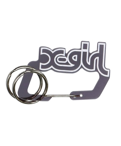 X-girl(エックスガール)の「MILLS LOGO CARABINER(キーホルダー・レディース・ライトブルー/シルバー/ブラック・ONE SIZE)」の6枚目の写真