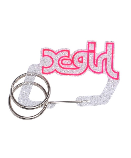 X-girl(エックスガール)の「MILLS LOGO CARABINER(キーホルダー・レディース・ライトブルー/シルバー/ブラック・ONE SIZE)」の7枚目の写真