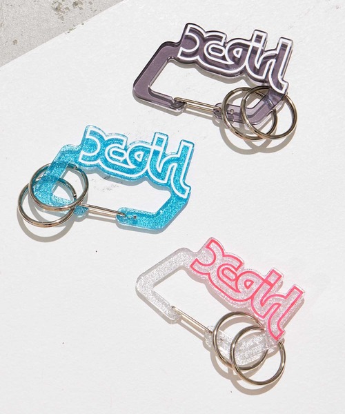 X-girl(エックスガール)の「MILLS LOGO CARABINER(キーホルダー・レディース・ライトブルー/シルバー/ブラック・ONE SIZE)」の11枚目の写真