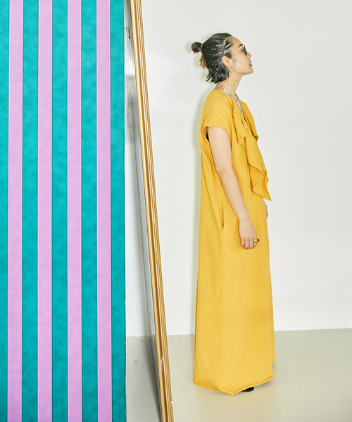 CITYSHOP（シティーショップ）の「DOZUME FRILL DRESS：ワンピース（ワンピース・レディース・ブラック/イエロー・36/38）」の22枚目の写真