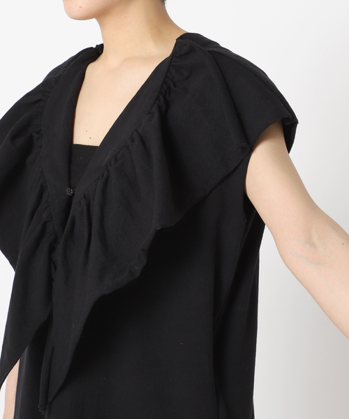 CITYSHOP（シティーショップ）の「DOZUME FRILL DRESS：ワンピース（ワンピース・レディース・ブラック/イエロー・36/38）」の10枚目の写真