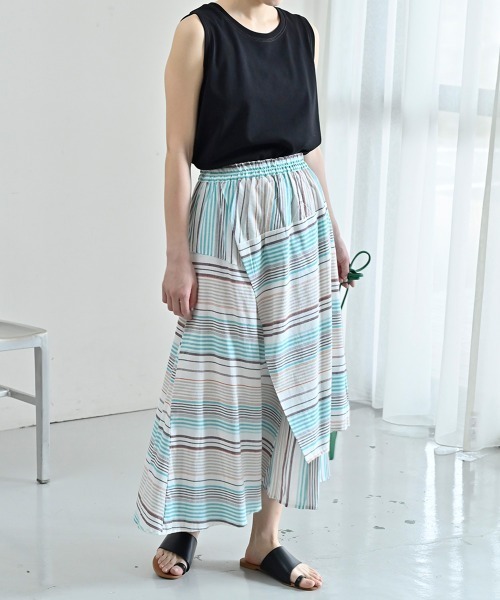 LUPILIEN（ルピリアン）の「Made in india 綿麻レーヨンスカート（スカート・レディース・チャコールグレー/オフホワイト・FREE）」の12枚目の写真