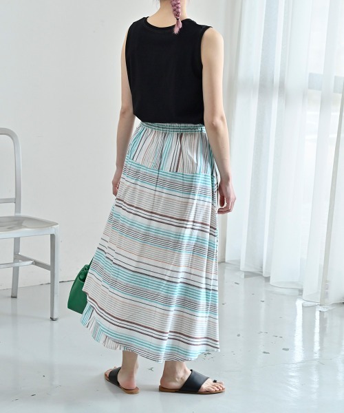 LUPILIEN（ルピリアン）の「Made in india 綿麻レーヨンスカート（スカート・レディース・チャコールグレー/オフホワイト・FREE）」の13枚目の写真