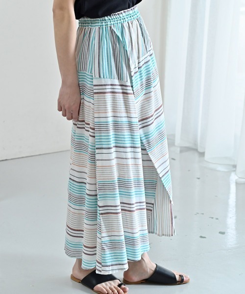 LUPILIEN（ルピリアン）の「Made in india 綿麻レーヨンスカート（スカート・レディース・チャコールグレー/オフホワイト・FREE）」の17枚目の写真