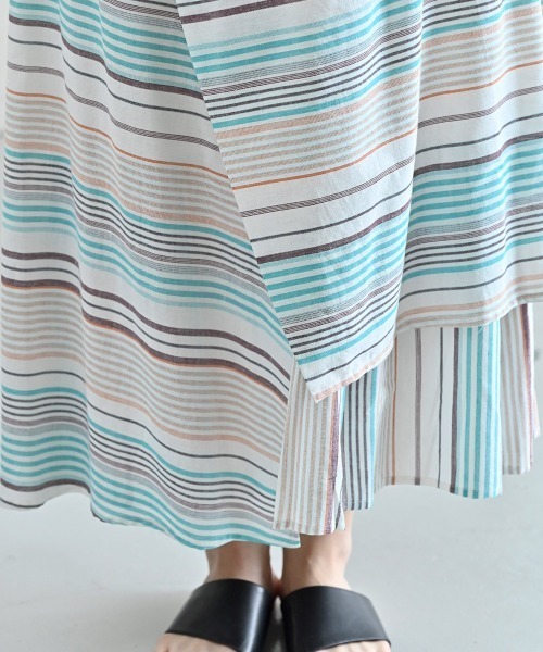 LUPILIEN（ルピリアン）の「Made in india 綿麻レーヨンスカート（スカート・レディース・チャコールグレー/オフホワイト・FREE）」の20枚目の写真