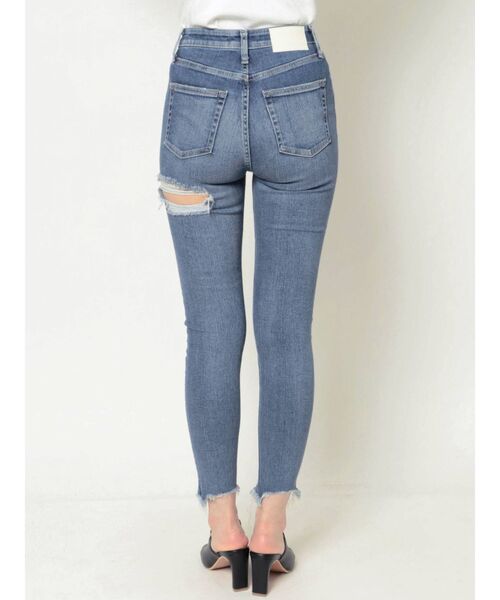 GYDA(ジェイダ)の「H/W Square Back rippedスキニーデニムパンツ(デニムパンツ・レディース・インディゴブルー/ライトブルー・MEDIUM/SMALL/X-SMALL)」の14枚目の写真
