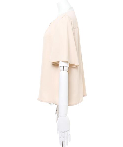 INGNI(イング)の「バイカラートロミ/フレア袖ブラウス(シャツ/ブラウス・レディース・ホワイト×ブラック/ブラック×ホワイト/ピンク系9/サックスブルー系・M)」の11枚目の写真