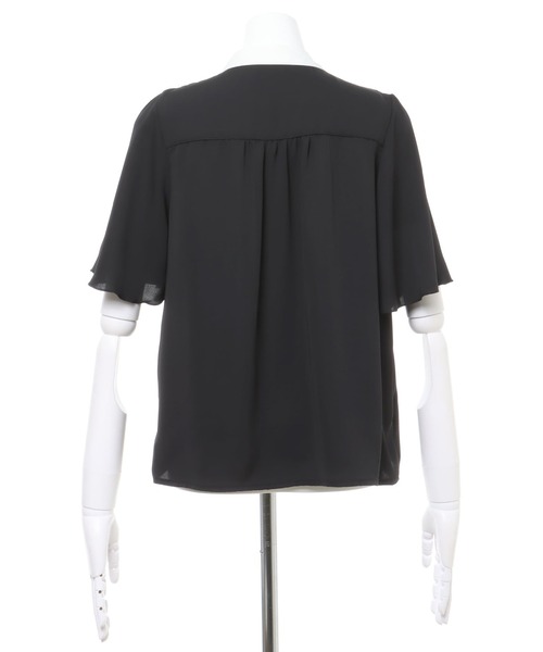 INGNI(イング)の「バイカラートロミ/フレア袖ブラウス(シャツ/ブラウス・レディース・ホワイト×ブラック/ブラック×ホワイト/ピンク系9/サックスブルー系・M)」の19枚目の写真