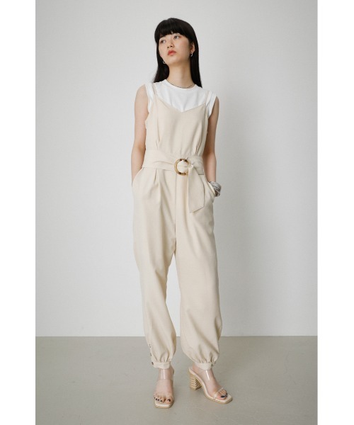 AZUL by moussy（アズールバイマウジー）の「WAIST BELT ROMPERS/ウエストベルトロンパース（つなぎ/オールインワン・レディース・ブラック/ライトベージュ/オレンジ系その他・MEDIUM/SMALL）」の15枚目の写真