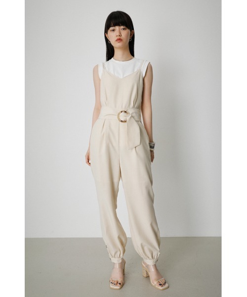 AZUL by moussy（アズールバイマウジー）の「WAIST BELT ROMPERS/ウエストベルトロンパース（つなぎ/オールインワン・レディース・ブラック/ライトベージュ/オレンジ系その他・MEDIUM/SMALL）」の17枚目の写真