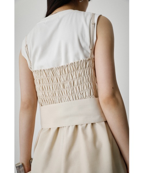 AZUL by moussy（アズールバイマウジー）の「WAIST BELT ROMPERS/ウエストベルトロンパース（つなぎ/オールインワン・レディース・ブラック/ライトベージュ/オレンジ系その他・MEDIUM/SMALL）」の21枚目の写真