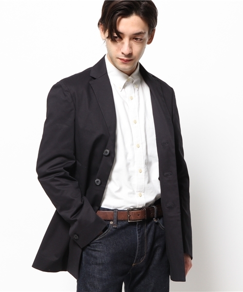 EDIFICE（エディフィス）の「◇ハイカウントギャバショートチェスター（チェスターコート・メンズ・ネイビー/ベージュ・50/44/48/46）」の6枚目の写真