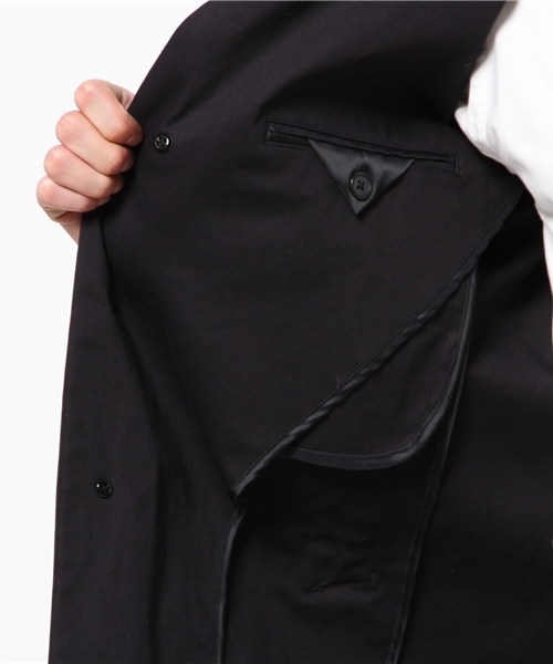 EDIFICE（エディフィス）の「◇ハイカウントギャバショートチェスター（チェスターコート・メンズ・ネイビー/ベージュ・50/44/48/46）」の15枚目の写真