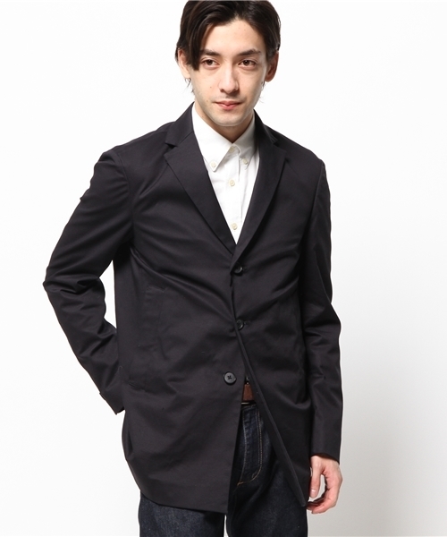 EDIFICE（エディフィス）の「◇ハイカウントギャバショートチェスター（チェスターコート・メンズ・ネイビー/ベージュ・50/44/48/46）」の9枚目の写真