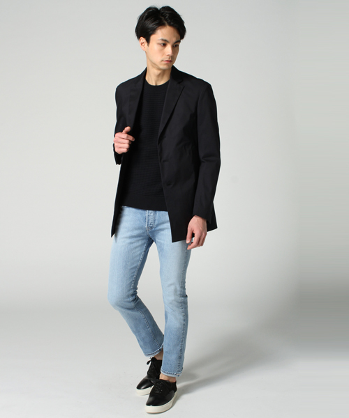 EDIFICE（エディフィス）の「◇ハイカウントギャバショートチェスター（チェスターコート・メンズ・ネイビー/ベージュ・50/44/48/46）」の21枚目の写真