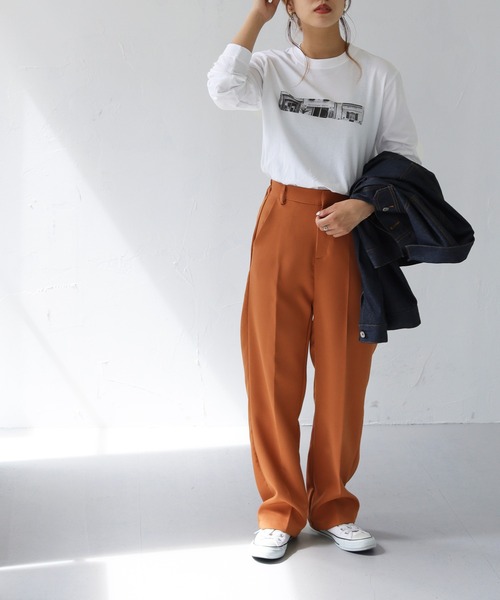 HER CLOSET(ハークローゼット)の「【shemoshelly】WEB限定 5.6オンスオリジナルフォトプリントロゴロンT(Tシャツ/カットソー・レディース・ホワイト/ホワイト系その他・S/M/L)」の10枚目の写真