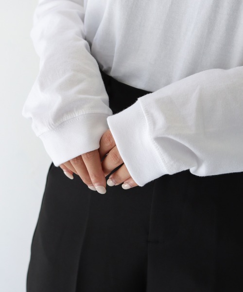 HER CLOSET(ハークローゼット)の「【shemoshelly】WEB限定 5.6オンスオリジナルフォトプリントロゴロンT(Tシャツ/カットソー・レディース・ホワイト/ホワイト系その他・S/M/L)」の9枚目の写真