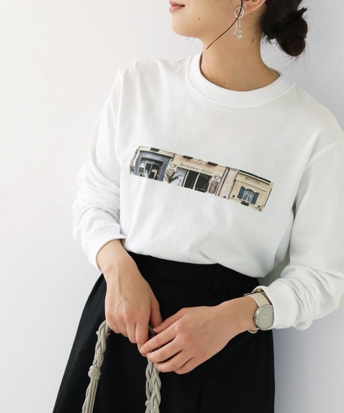 HER CLOSET(ハークローゼット)の「【shemoshelly】WEB限定 5.6オンスオリジナルフォトプリントロゴロンT(Tシャツ/カットソー・レディース・ホワイト/ホワイト系その他・S/M/L)」の8枚目の写真