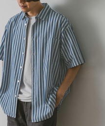 URBAN RESEARCH DOORS | ストライプレギュラーカラーショートスリーブシャツ(シャツ/ブラウス)