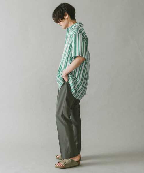 URBAN RESEARCH DOORS(アーバンリサーチドアーズ)の「ストライプレギュラーカラーショートスリーブシャツ(シャツ/ブラウス・メンズ・ブルー/グリーン系その他/ブルー系その他・MEDIUM/LARGE)」の5枚目の写真