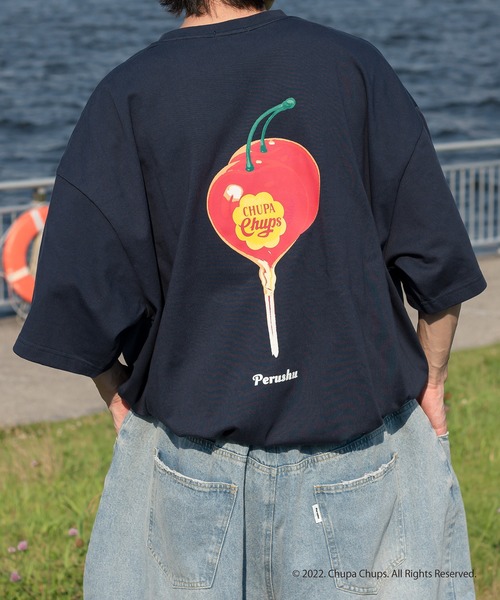Perushu（ペルーシュ）の「Perushu×Chupa ChupsアソートTシャツ（Tシャツ/カットソー・メンズ・グリーン/ホワイト系その他2/ネイビー/ブラック/ホワイト系その他/チャコールグレー・MEDIUM/LARGE）」の6枚目の写真