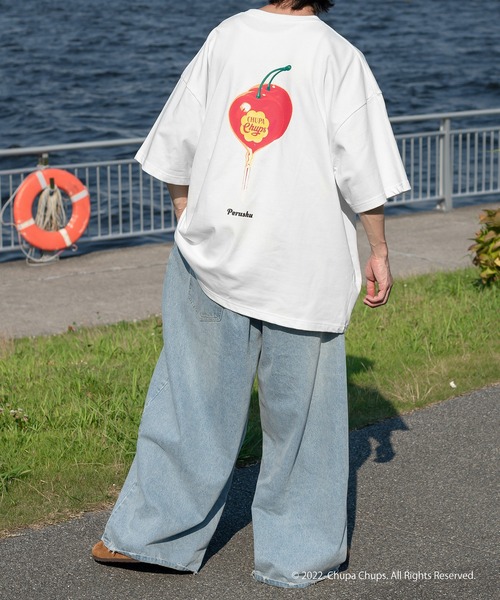 Perushu（ペルーシュ）の「Perushu×Chupa ChupsアソートTシャツ（Tシャツ/カットソー・メンズ・グリーン/ホワイト系その他2/ネイビー/ブラック/ホワイト系その他/チャコールグレー・MEDIUM/LARGE）」の8枚目の写真