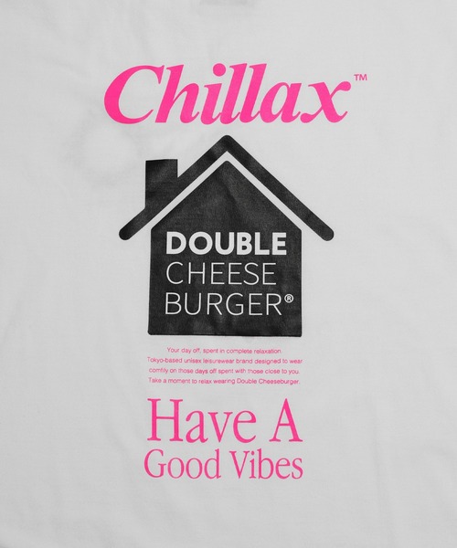 DOUBLE CHEESEBURGER(ダブルチーズバーガー)の「ダブルチーズバーガー Tシャツ -Have A Good Vibes- / DOUBLE CHEESEBURGER T-Shirt -Have A Good Vibes-(Tシャツ/カットソー・メンズ・ホワイト/ブラック・FREE)」の5枚目の写真