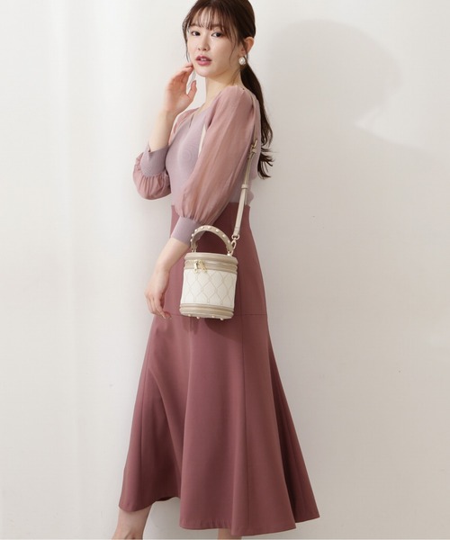 PROPORTION BODY DRESSING（プロポーションボディドレッシング）の「マーメイドスリットフレアスカート / 1212220809（スカート・レディース・ブラウン/ピンク/グリーン・SMALL/MEDIUM）」の5枚目の写真