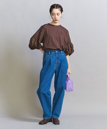 BEAUTY&YOUTH UNITED ARROWS（ビューティーアンドユースユナイテッドアローズ）の「カットワーク バルーンスリーブカットソー -ウォッシャブル-（Tシャツ/カットソー）」