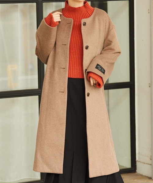 archives（アルシーヴ）の「ノーカラーコート（ノーカラーコート・レディース・グリーン/アイボリー/グレイッシュベージュ/ブラック・MEDIUM）」の9枚目の写真