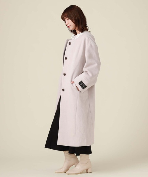 archives（アルシーヴ）の「ノーカラーコート（ノーカラーコート・レディース・グリーン/アイボリー/グレイッシュベージュ/ブラック・MEDIUM）」の18枚目の写真