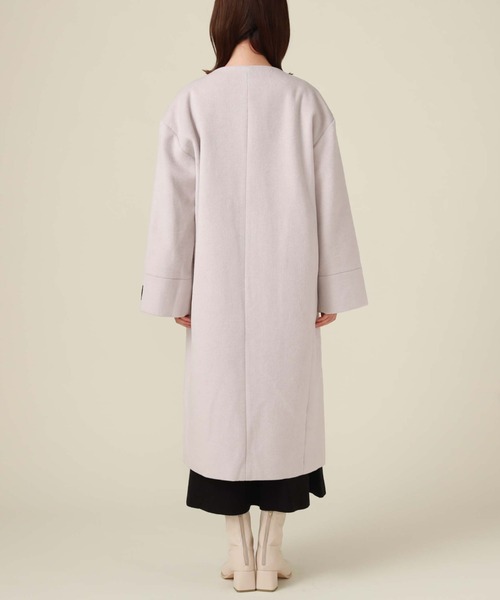 archives（アルシーヴ）の「ノーカラーコート（ノーカラーコート・レディース・グリーン/アイボリー/グレイッシュベージュ/ブラック・MEDIUM）」の20枚目の写真