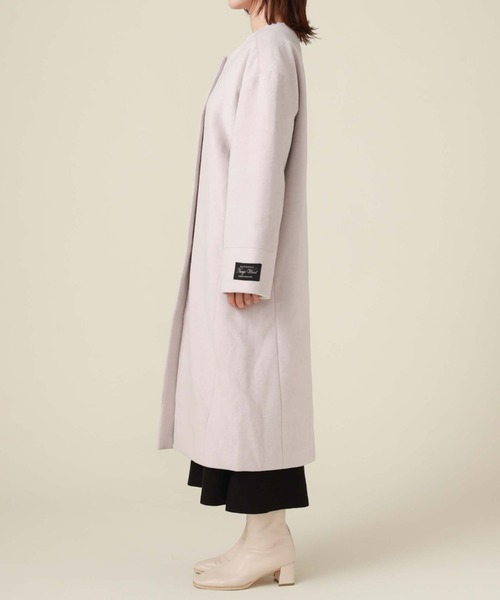 archives（アルシーヴ）の「ノーカラーコート（ノーカラーコート・レディース・グリーン/アイボリー/グレイッシュベージュ/ブラック・MEDIUM）」の21枚目の写真