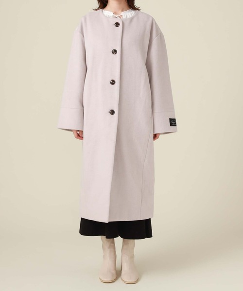 archives（アルシーヴ）の「ノーカラーコート（ノーカラーコート・レディース・グリーン/アイボリー/グレイッシュベージュ/ブラック・MEDIUM）」の19枚目の写真