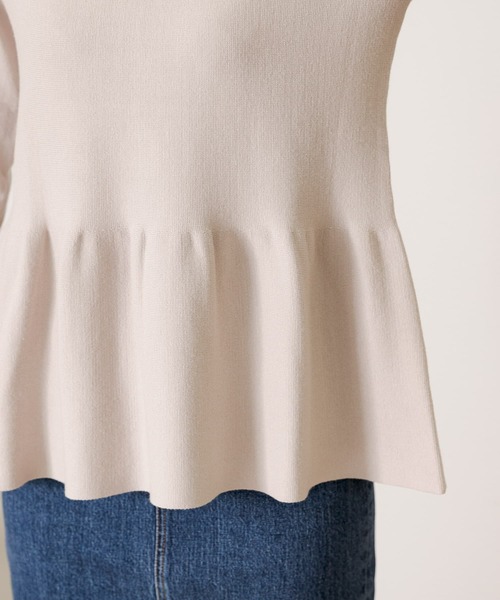 URBAN RESEARCH Sonny Label（アーバンリサーチサニーレーベル）の「『WEB/一部店舗限定』ペプラムニットプルオーバー（ニット/セーター・レディース・ブラック/ピンク/ベージュ系その他・FREE）」の7枚目の写真