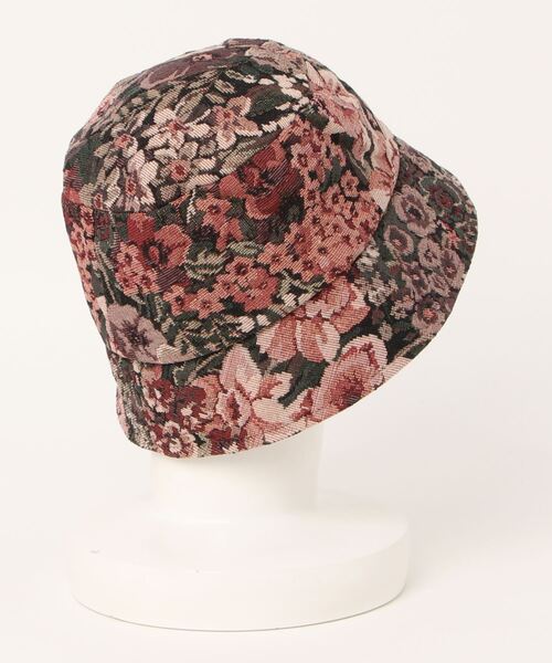 AMOMENTO（アモーメント）の「【AMOMENTO】FLOWER JACQUARD BUCKET HAT（ハット・レディース・ブラック・FREE）」の2枚目の写真