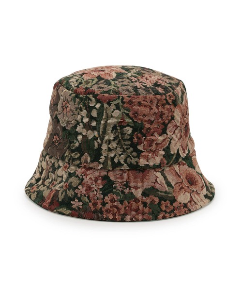 AMOMENTO（アモーメント）の「【AMOMENTO】FLOWER JACQUARD BUCKET HAT（ハット・レディース・ブラック・FREE）」の3枚目の写真